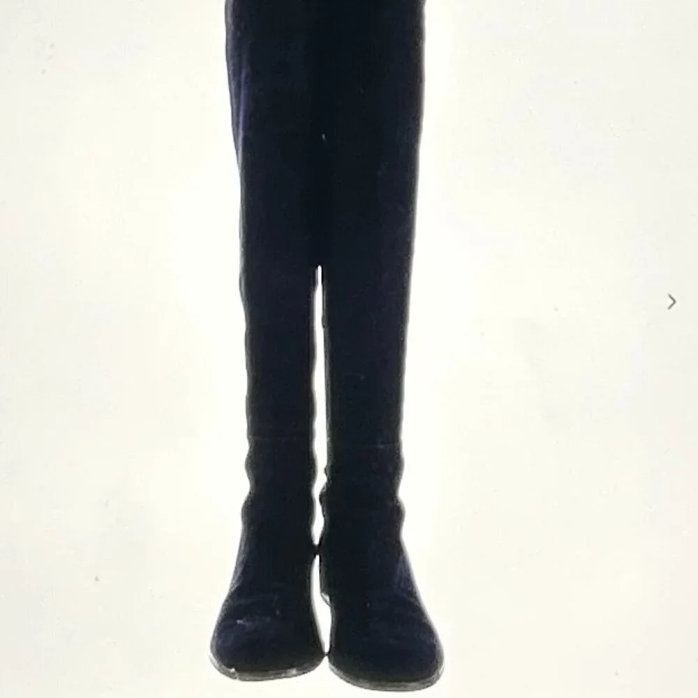 Stuart Weitzman Suede Boots in Black & Blue Color Size 9